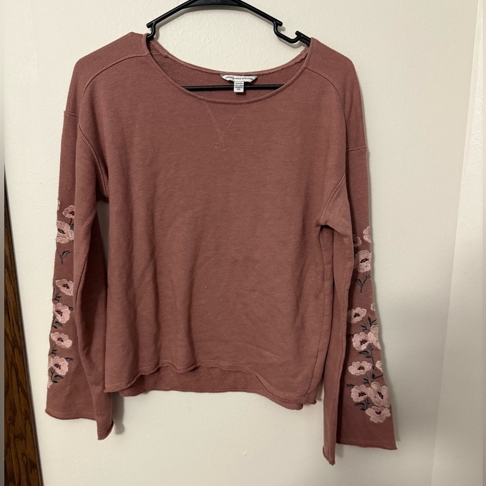 American Eagle Outfitters Dusty Rose Floral Blouse